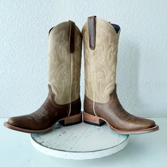 Lane Boots SARATOGA Square Toe Cowboy Boots Desert Clay Western Cowgirl Size 7.5 - Picture 7 of 11